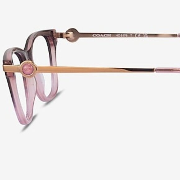 Coach HC6176 Eyeglasses – Rose Tortoise Gradient Square Frame – New with Tags - Picture 2 of 4